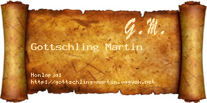 Gottschling Martin névjegykártya